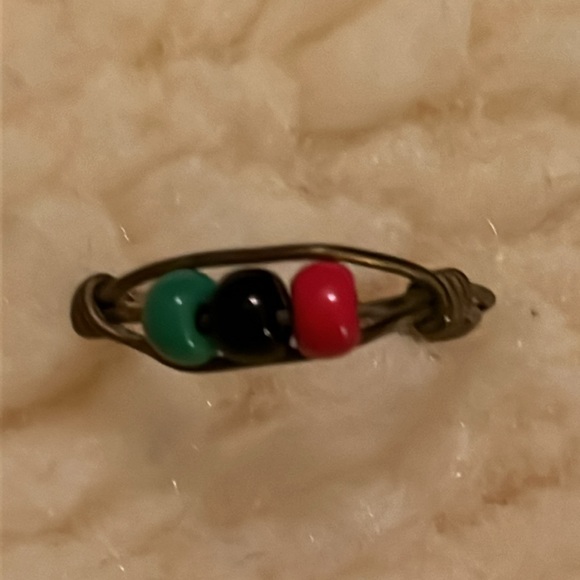 Green, Blue, & Red Coil Ring - Picture 6 of 16